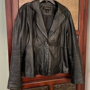 Bagatelle leather blazer size 2 Black